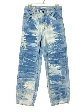 Upcycled Levis Jeans Waist 25 Womens Size XS Levi’s Baggy Dad Wide Leg Custom